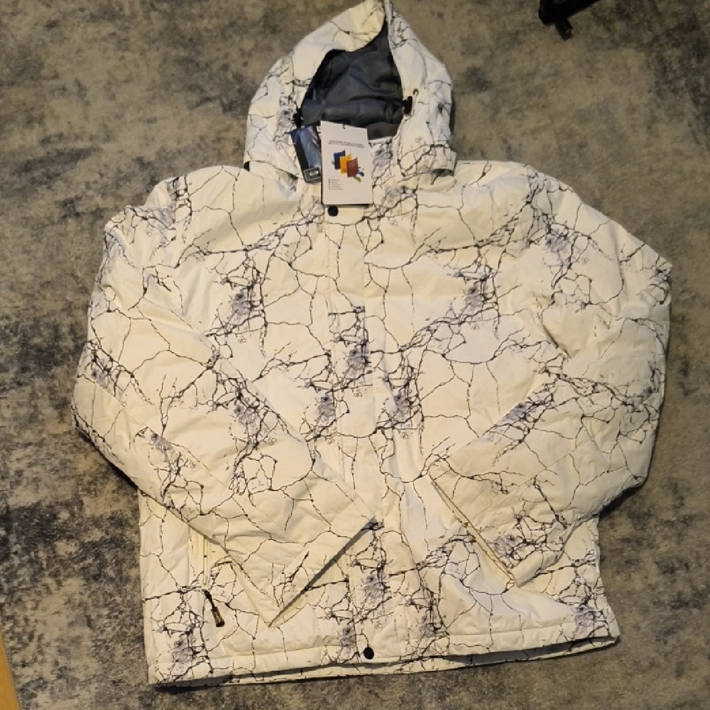 NWT Searipe | Men's White Marble Ski Jacket